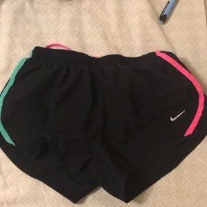 black/multicolor nike shorts